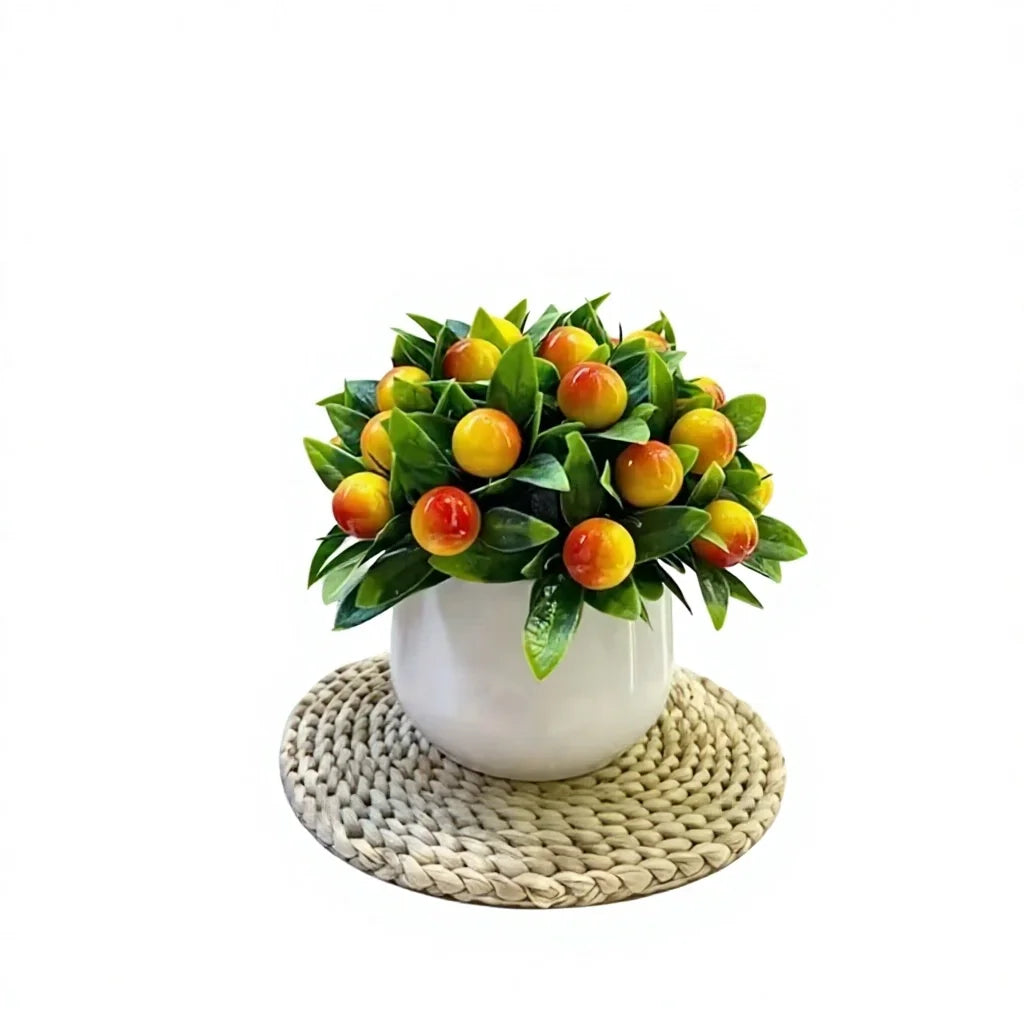 Wholesale Vibrant Red Berries - Artificial Flower Source Factory FauxFlowerHub